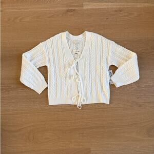 Aeropostale Multi Way Sweater Cable Knit Size XS Off White